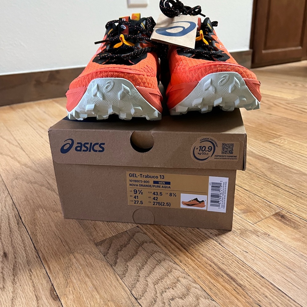 Men’s ASICS GEL-Trabuco 13 (9.5) Nova Orange/Pure Aqua - Picture 5 of 9